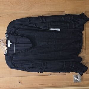 Calligraphie Black Balloon Ruffled Sleeve Sz XL NWT